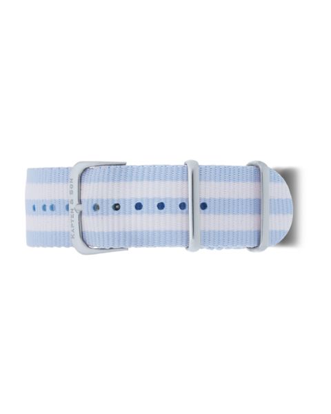 Kapten & Son Nylon Sky Campina 18mm Silver Blue-White