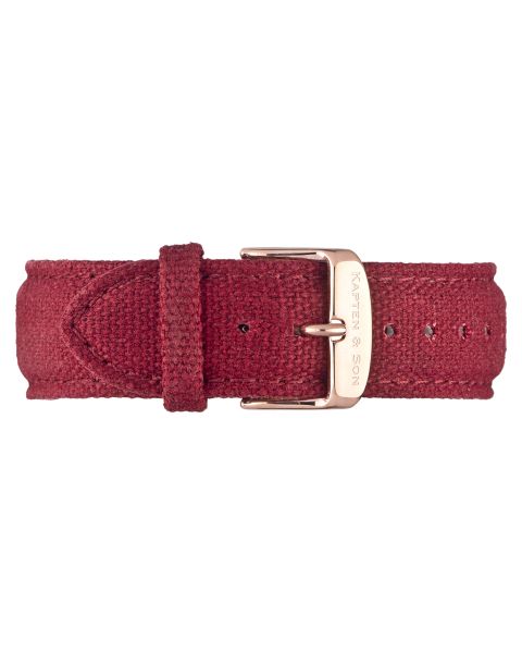 Kapten & Son Canvas Bordeaux Campus 20mm Rose gold