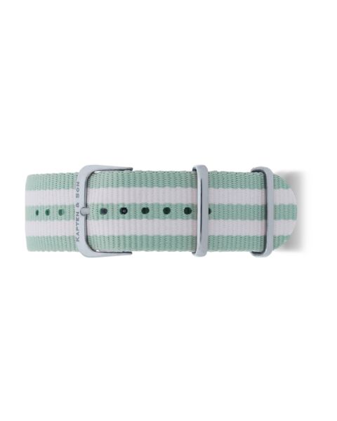 Kapten & Son Nylon Summer Campus 20mm Silver Green-White