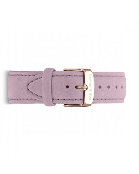 Kapten & Son Leather Lavender Velvet Campina 18mm Rose gold
